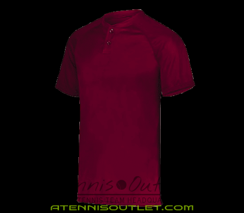 Augusta Attain Two-Button Jersey - Cardinal