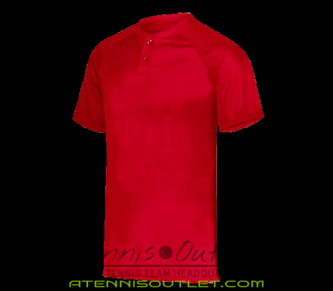 Augusta Attain Two-Button Jersey - Red