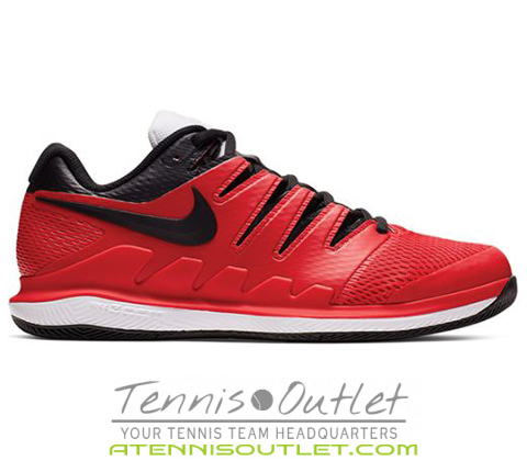 red black tennis shoes