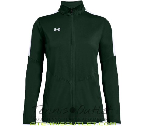 UA Rival Knit Jacket W-1326774-301-Forest Green