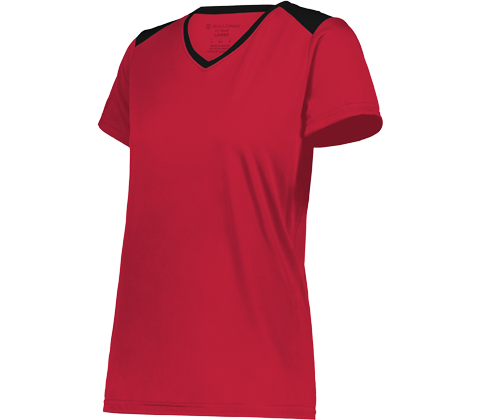 Holloway Ladies Momentum Team Tee - Scarlet/Black