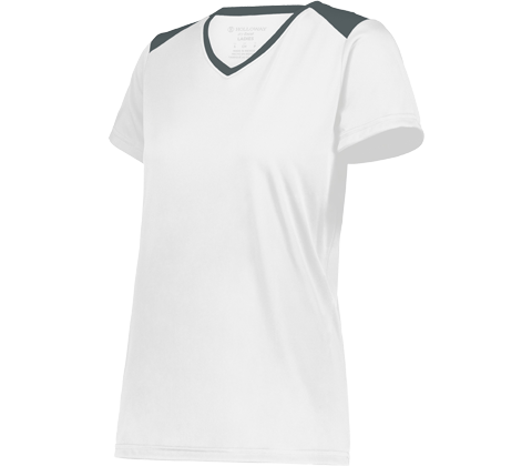 Holloway Ladies Momentum Team Tee - White/Iron