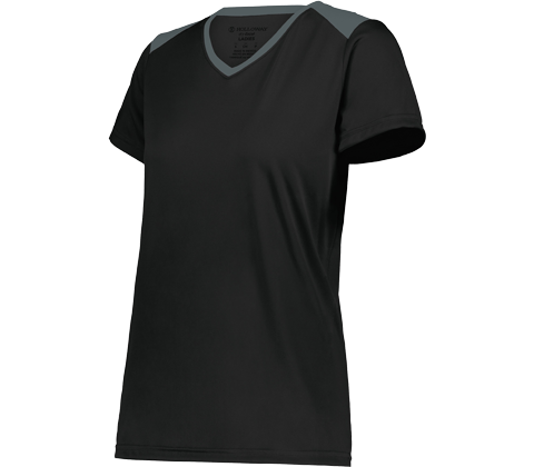Holloway Ladies Momentum Team Tee - Black/Grey