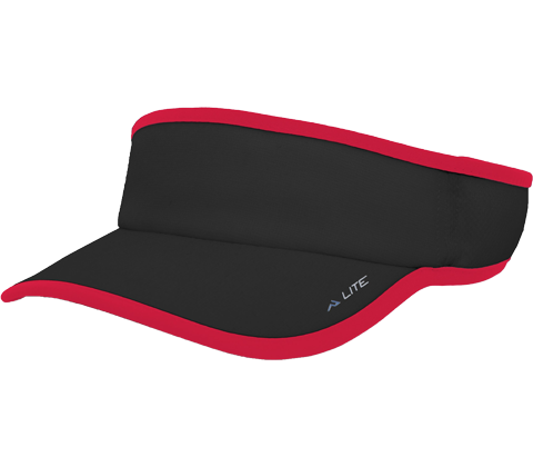 Pacific Lite Active Visor - Black/Red